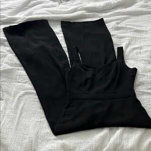 H&M Elegant Black Straight Leg Jumpsuit